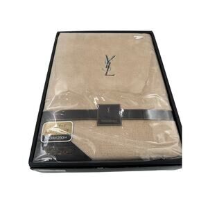 TSL01: Yves Saint Laurent (YSL) Luxury Embroidered Towel – New in Box